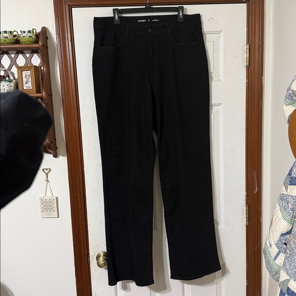 Black Old Navy High Rise Wide-Leg Jeans - Picture 2 of 4